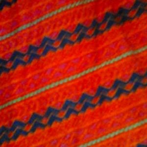 LuLaRoe Red Print Leggings One Size